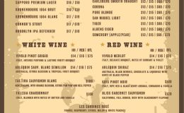 Heros Drinks Menu March 2025 P1